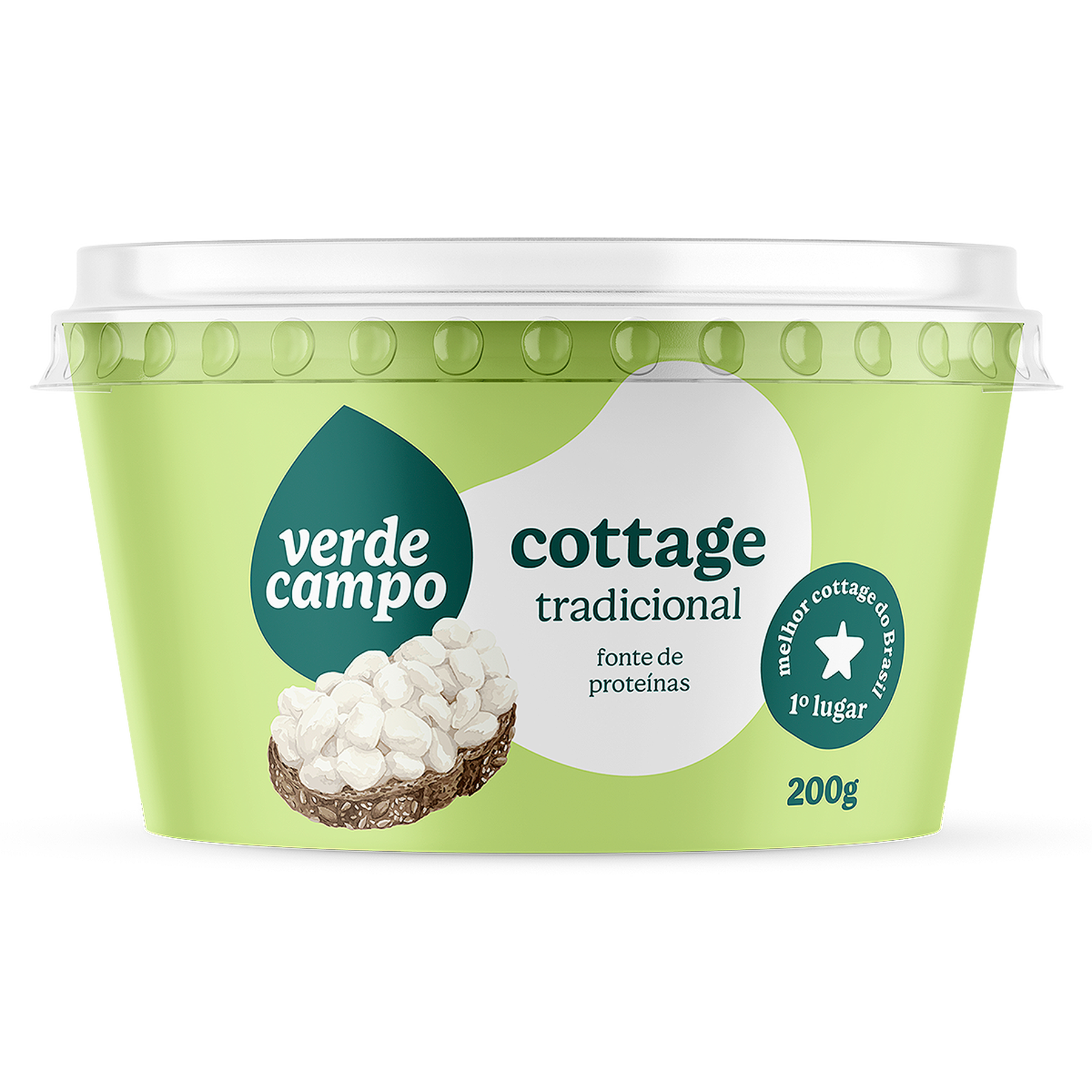 Queijo Cottage Tradicional Verde Campo Pote 200g