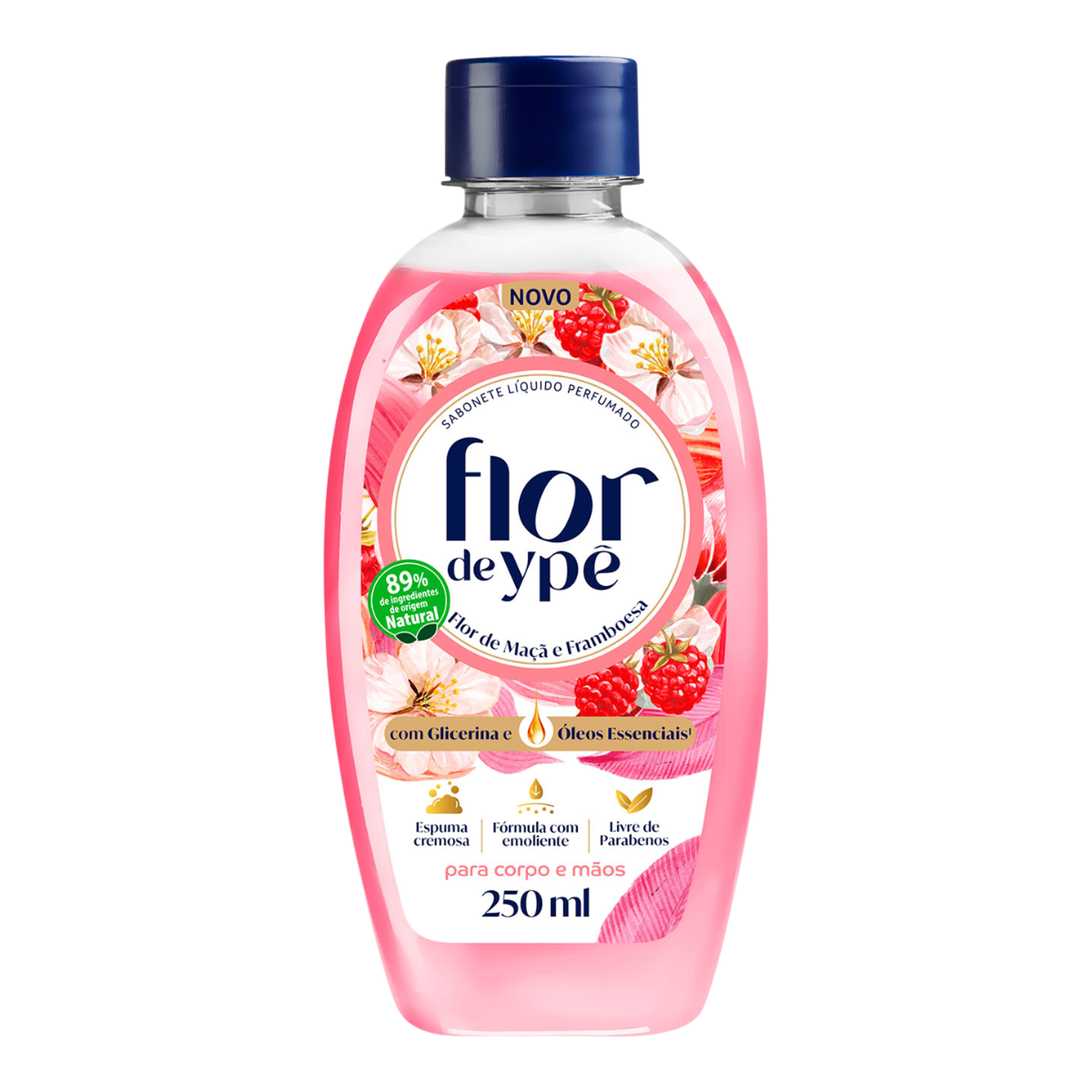 Sabonete L&iacute;quido Flor de Ma&ccedil;&atilde; e Framboesa Flor de Yp&ecirc; Frasco 250ml&nbsp;