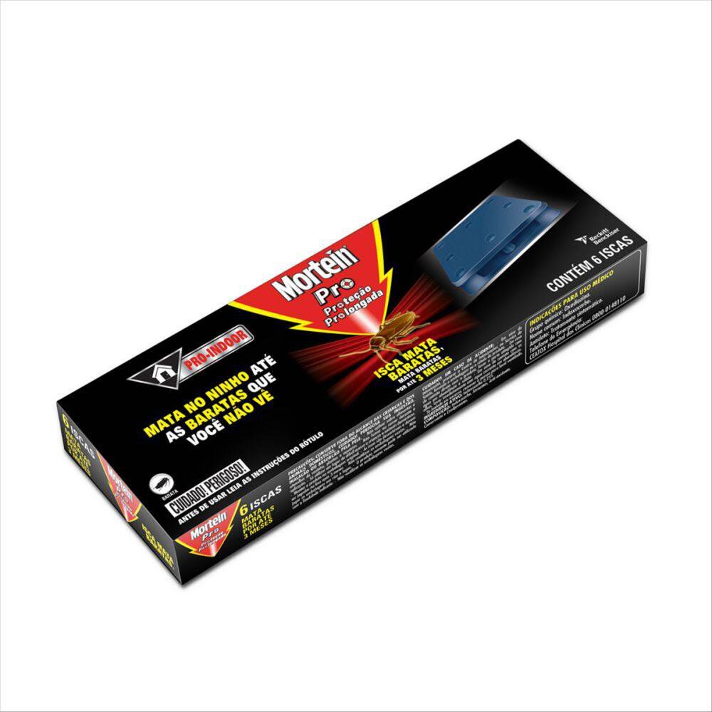 Inseticida Isca Mata Baratas Mortein Pro Caixa 6 Unidades