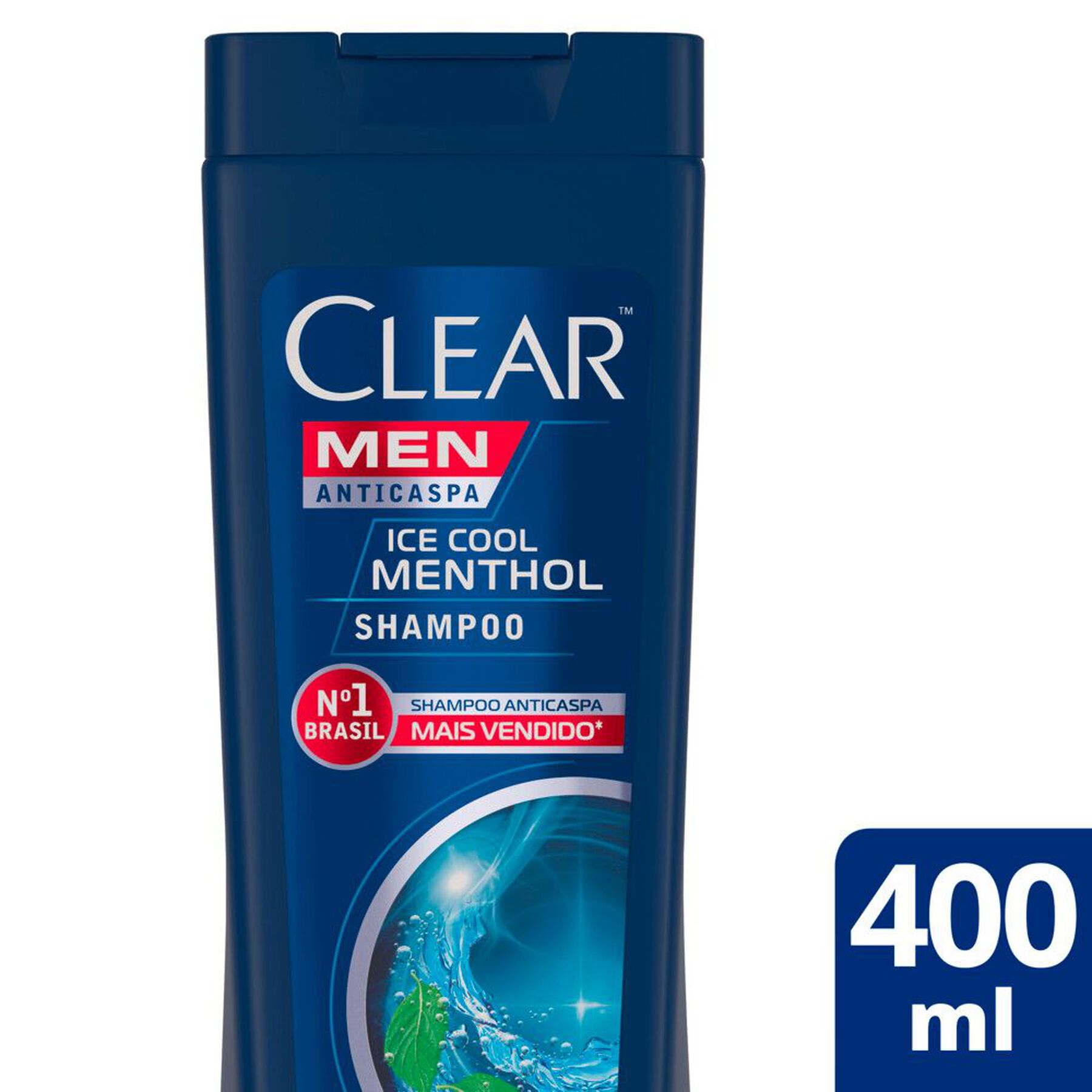 Shampoo Anticaspa Ice Cool Menthol Clear Men Frasco 400ml