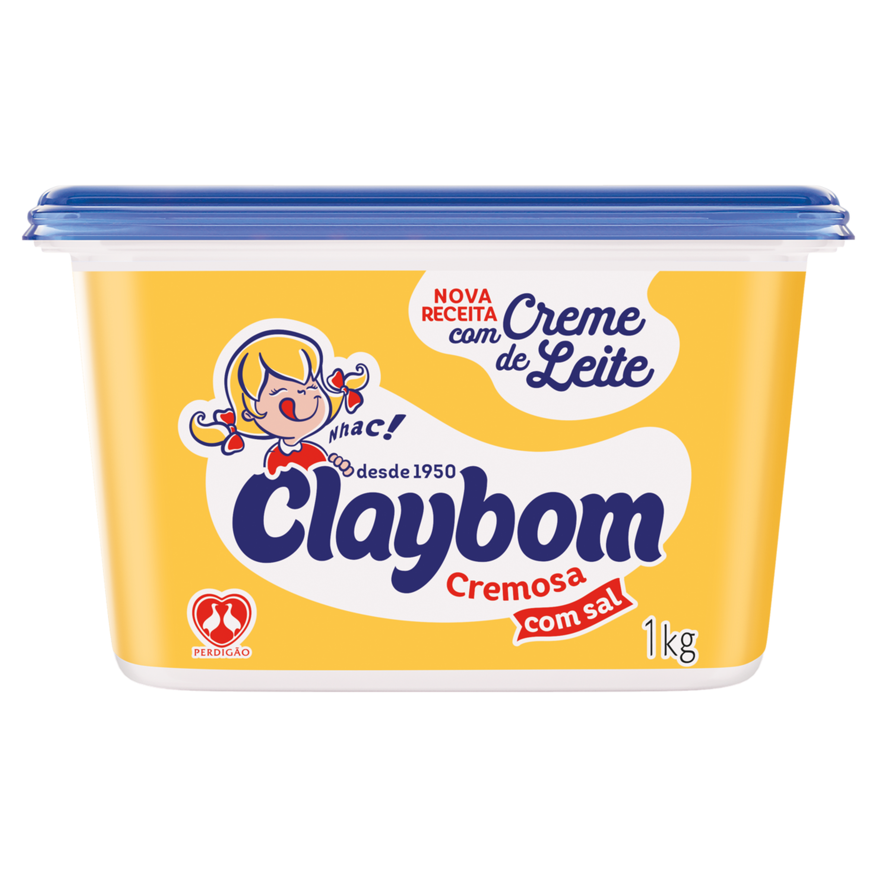 Margarina Cremosa com Sal Claybom Pote 1kg - Embalagem Econômica 