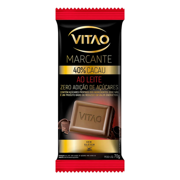 Chocolate ao Leite 40% Cacau Zero Vitao Marcante 70g