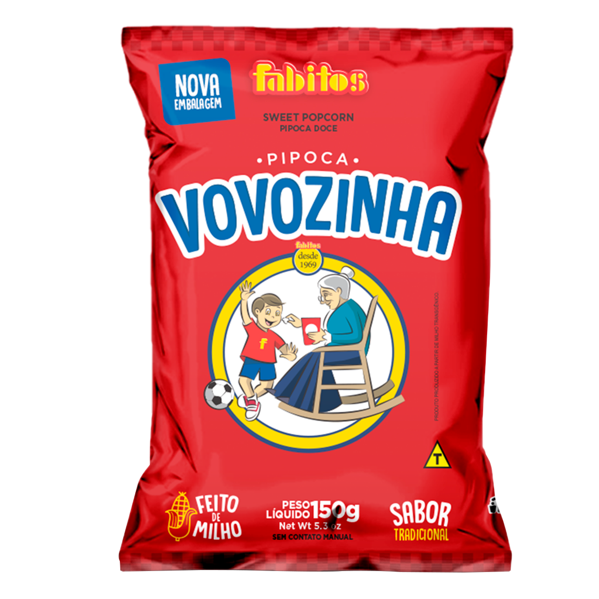 Pipoca Doce Vovozinha Fabitos Pacote 150g