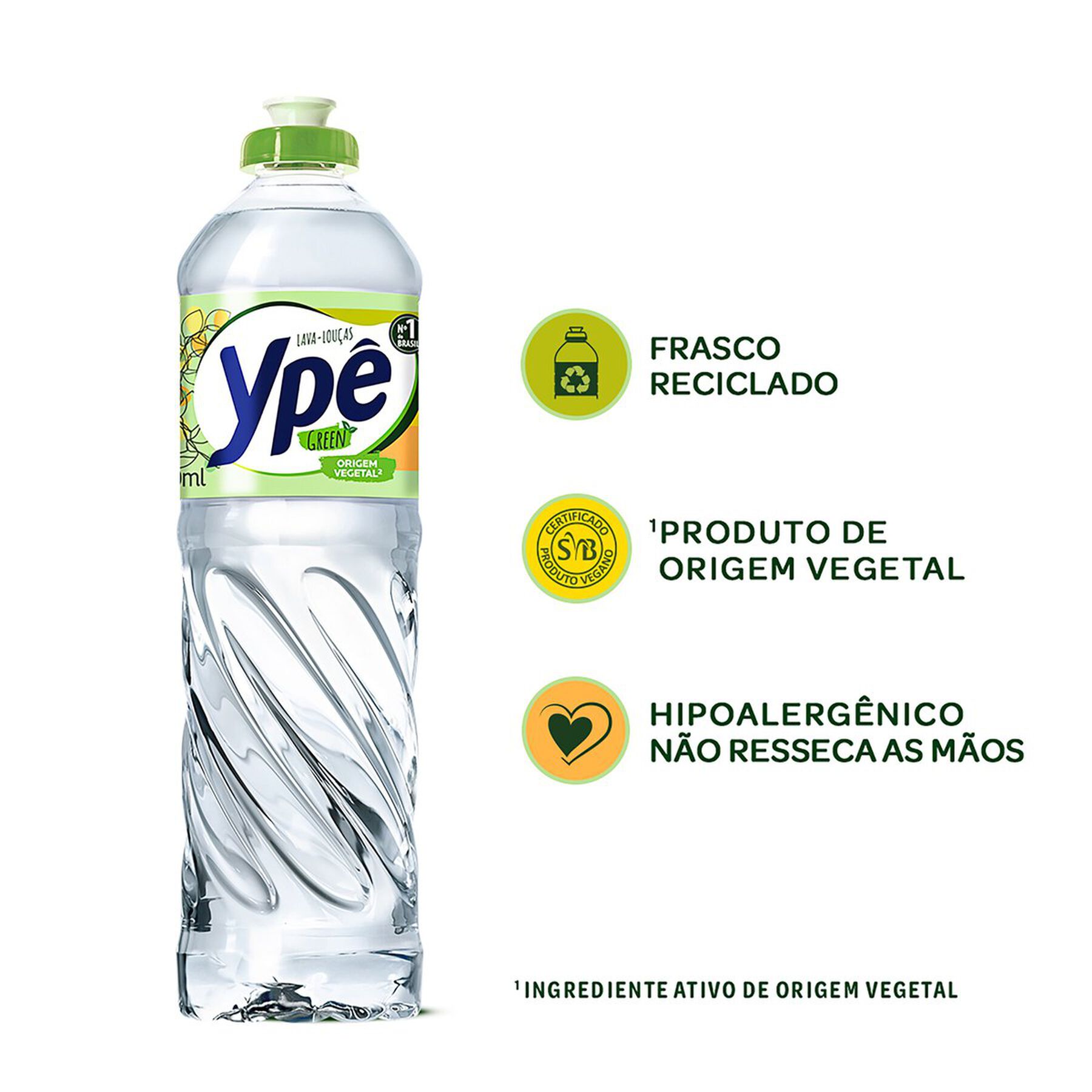 Detergente L&iacute;quido Green Yp&ecirc; Squeeze 500ml&nbsp;