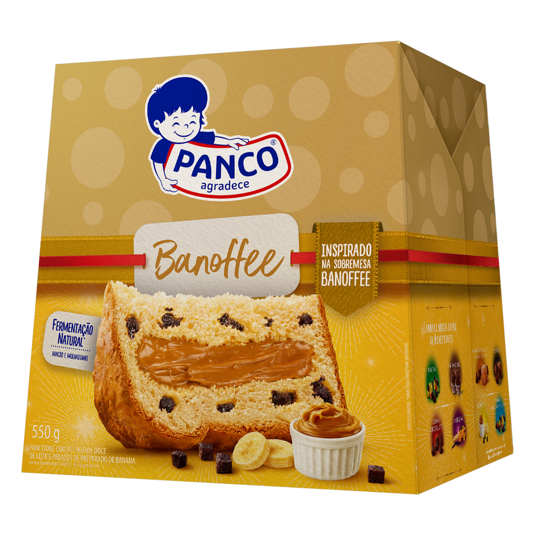 Panettone Recheio Banoffee Panco Caixa 550g