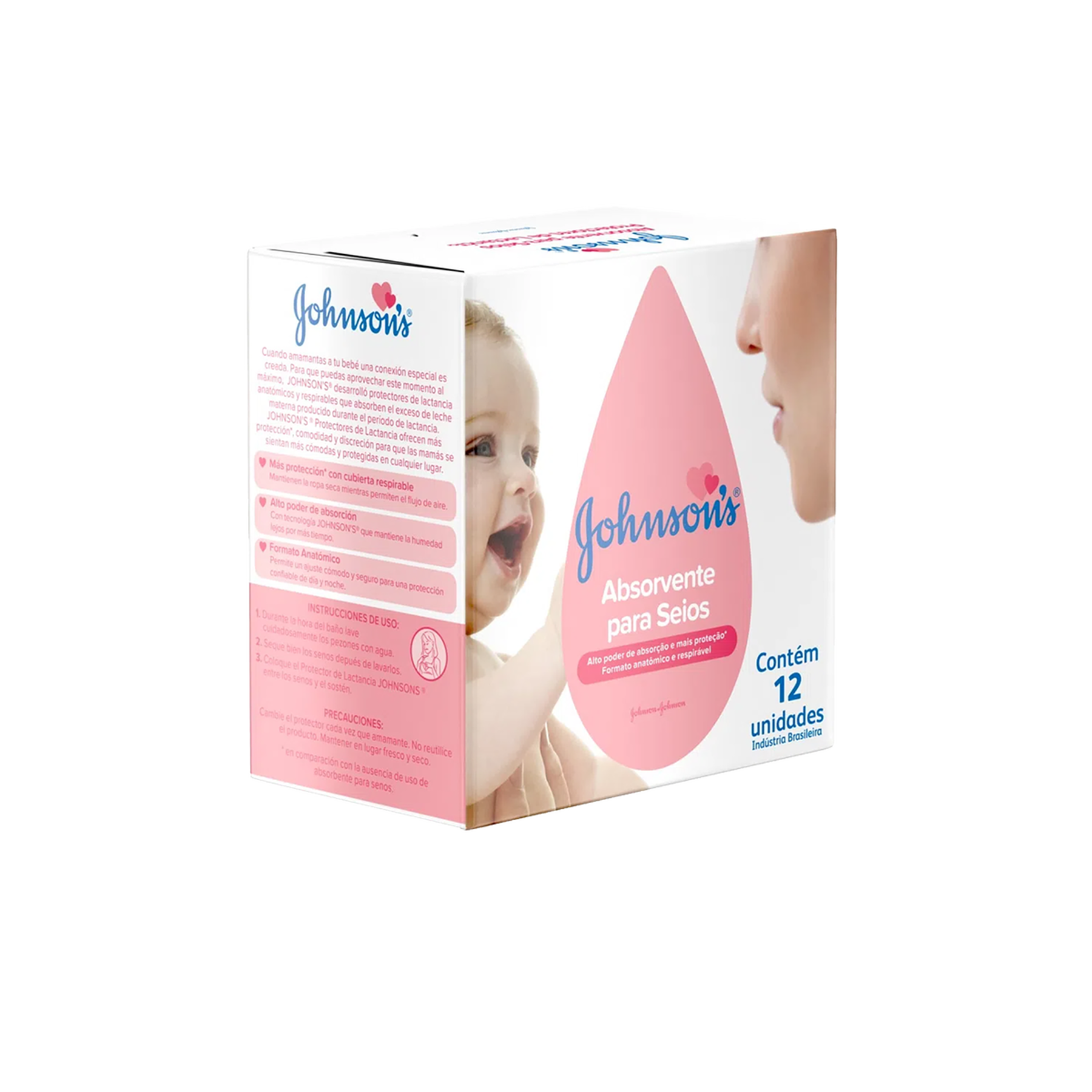 Absorvente para Seios Johnson's C/12&nbsp;Unidades