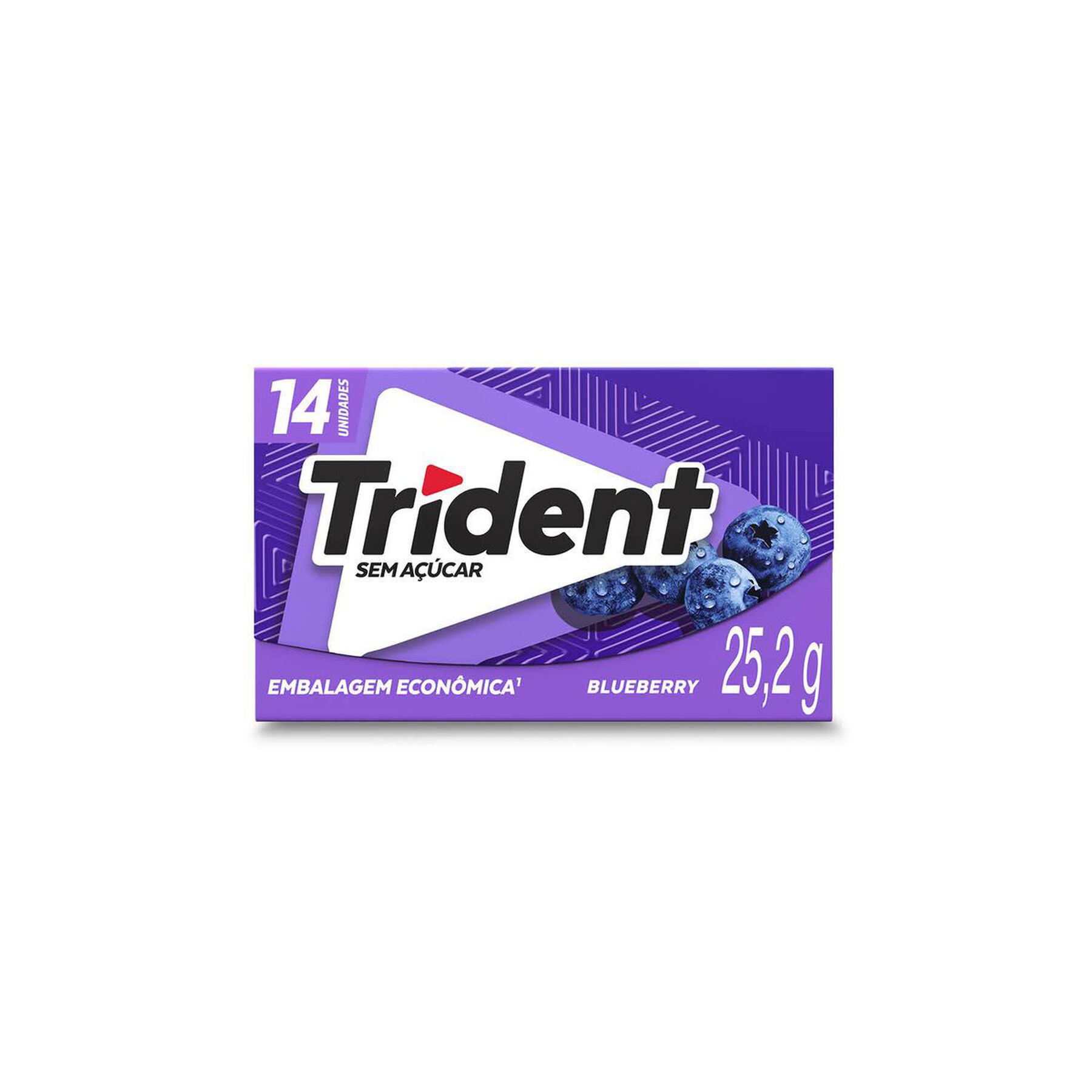 Chiclete Trident Blueberry 25,2g - Embalagem Econ&ocirc;mica C/14 Unidades