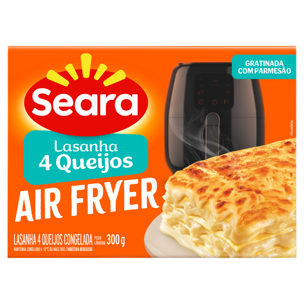 Lasanha de 4 Queijos Air Fryer Seara Caixa 300g