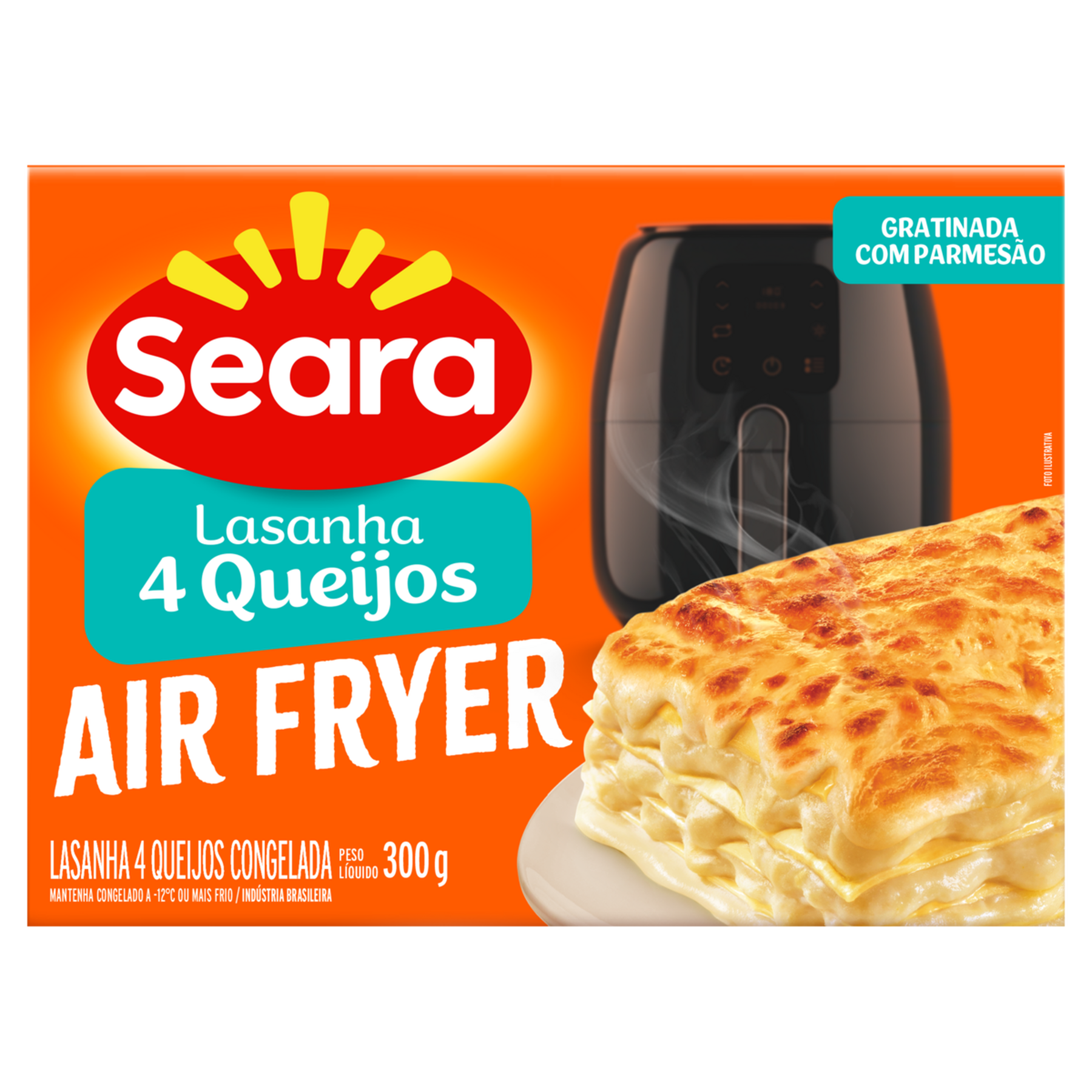 Lasanha de 4 Queijos Air Fryer Seara Caixa 300g