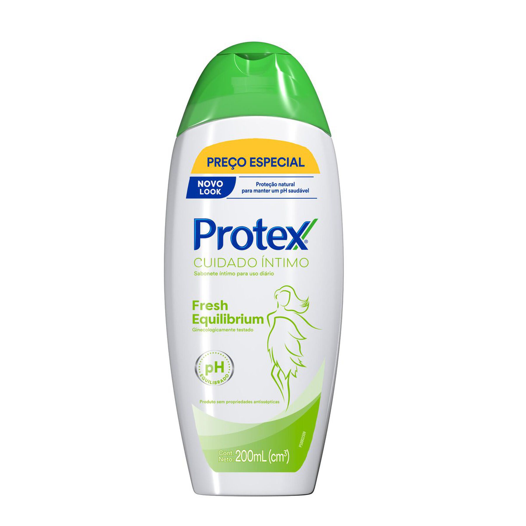 Sabonete L&iacute;quido &Iacute;ntimo Fresh Equilibrium Cuidado &Iacute;ntimo Protex Frasco 200ml - Embalagem Pre&ccedil;o Especial&nbsp;