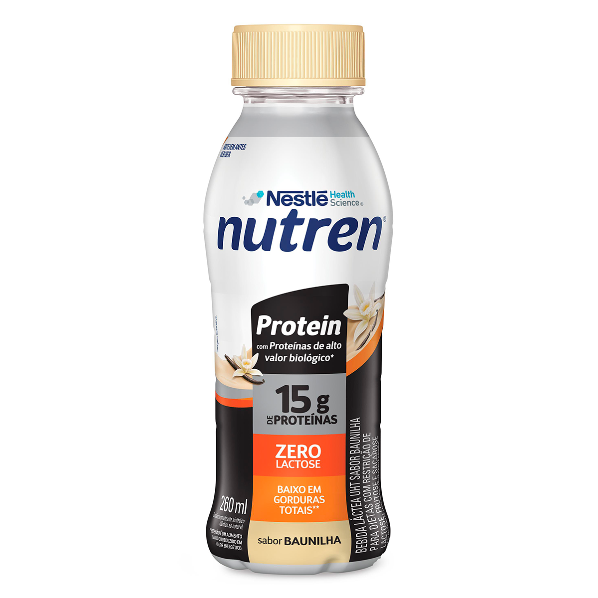 Bebida L&aacute;ctea Nutren Protein 15g de prote&iacute;nas Baunilha 260ml