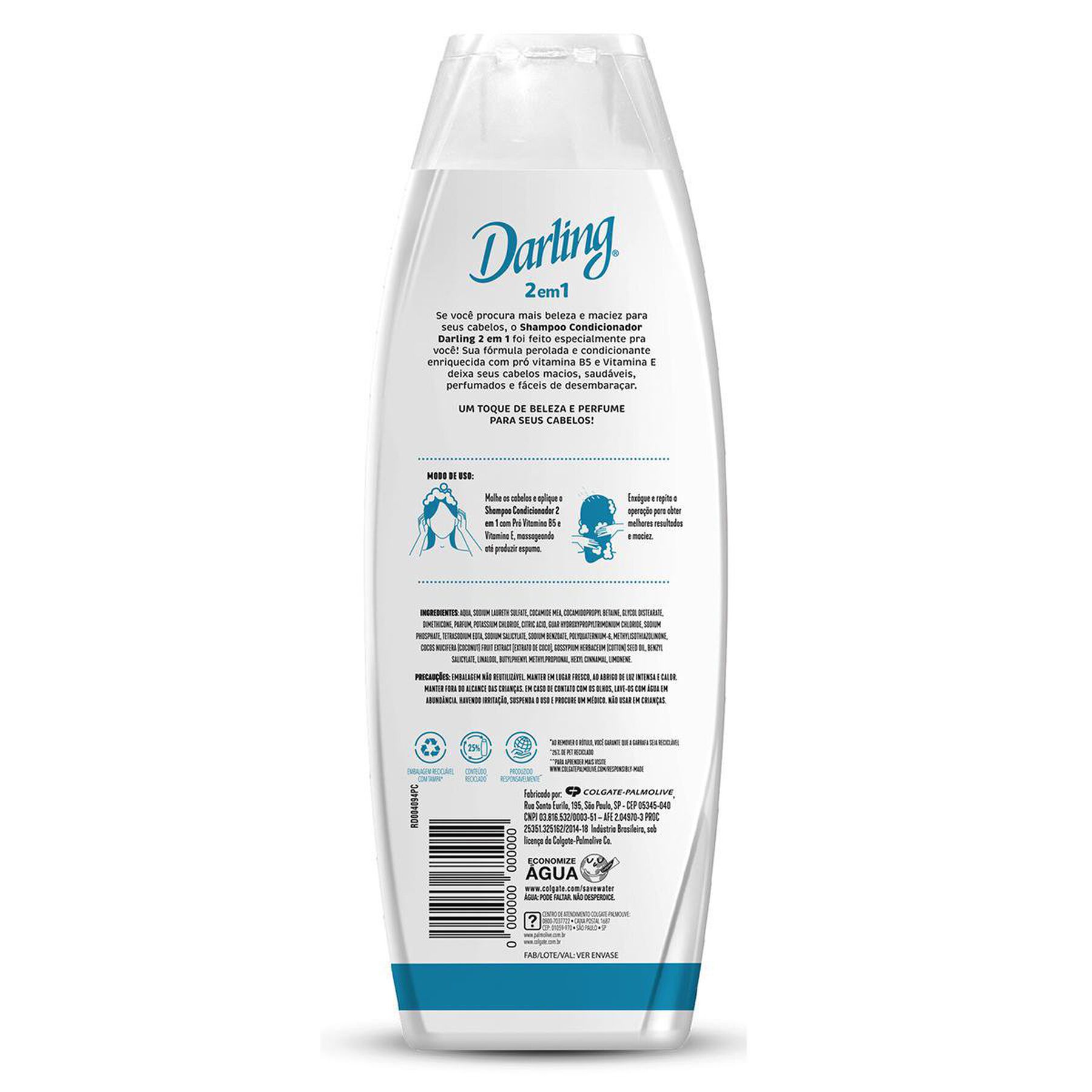 Shampoo 2 em 1 Proteção e Maciez Darling Frasco 350ml