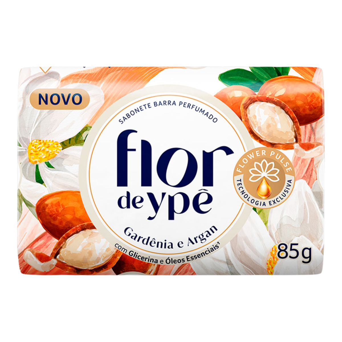 Sabonete em Barra Gard&ecirc;nia e Argan Flor de Yp&ecirc; 85g