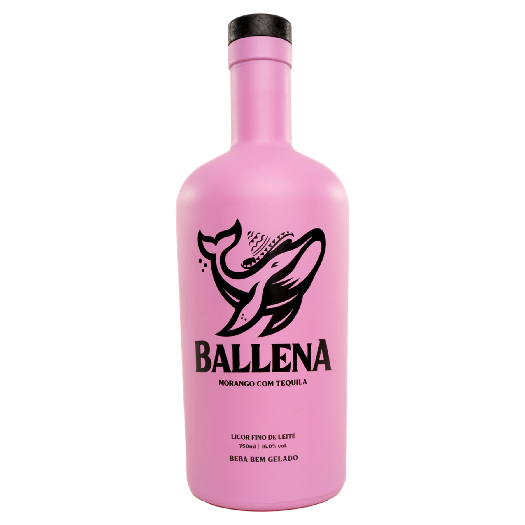 Licor Fino de Leite Morango com Tequila Ballena Garrafa 750ml