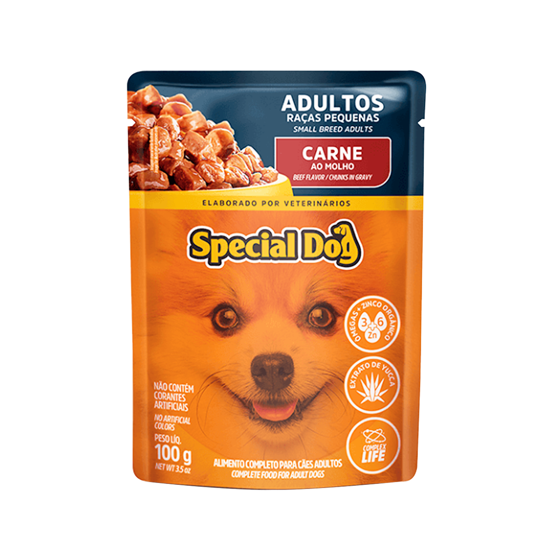 Alimento para Cães Adultos Raças Pequenas Carne ao Molho Special Dog Sachê 100g
