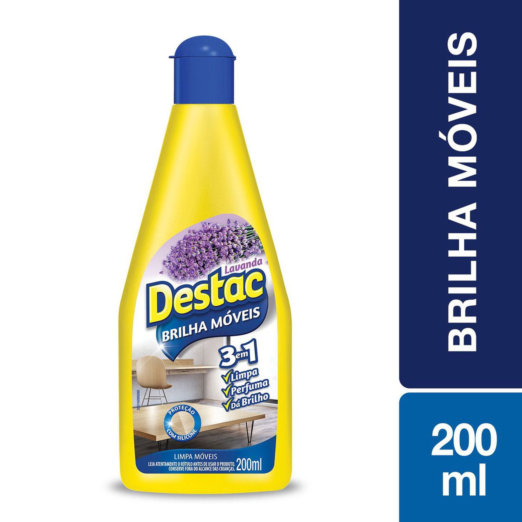 Brilha-M&oacute;veis Lavanda Destac Squeeze 200ml