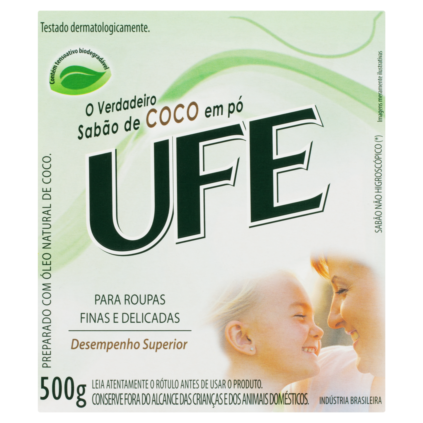 Lava Roupas em P&oacute; Coco Ufe Caixa 500g&nbsp;&nbsp;&nbsp;