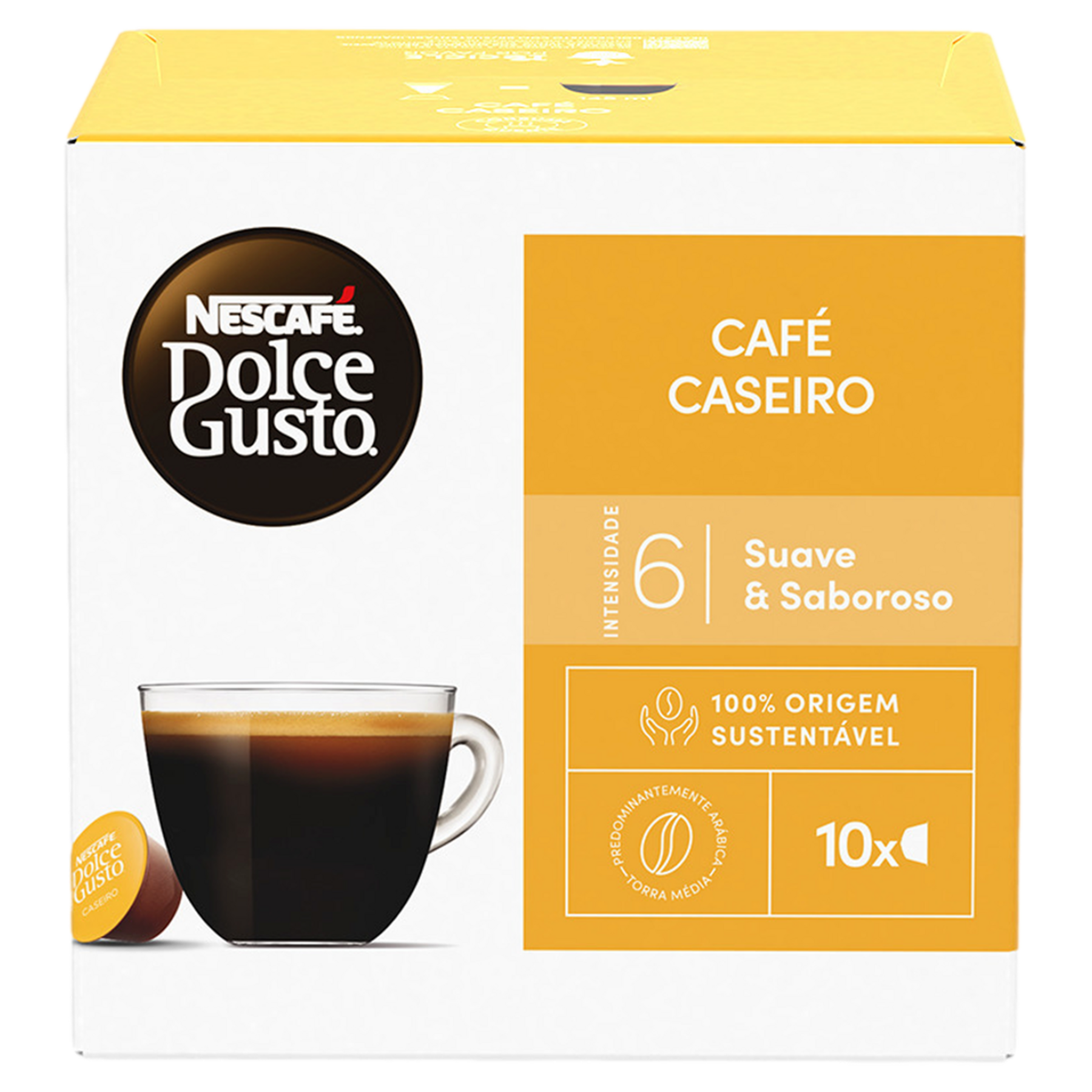 Café em Cápsula Torrado e Moído Caseiro Dolce Gusto Nescafé Caixa C/10 Unidades