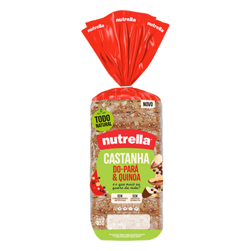 Pão Castanha-do-Pará e Quinoa Nutrella Pacote 350g