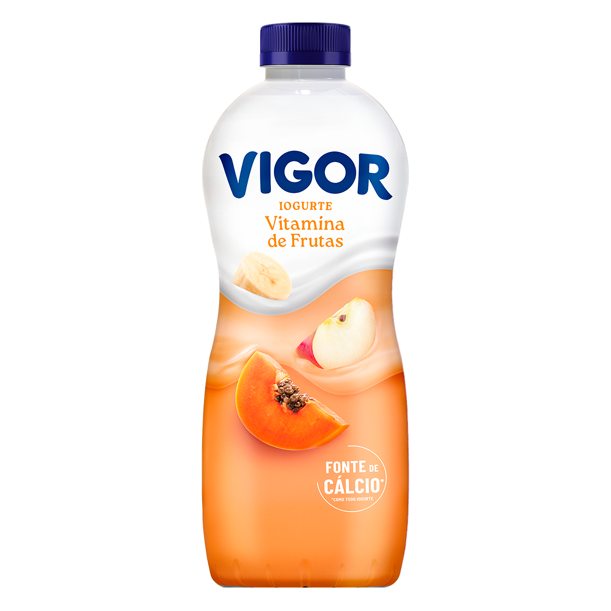 Iogurte Parcialmente Desnatado Vitamina de Frutas Vigor Garrafa 1,15kg Embalagem Econ&ocirc;mica