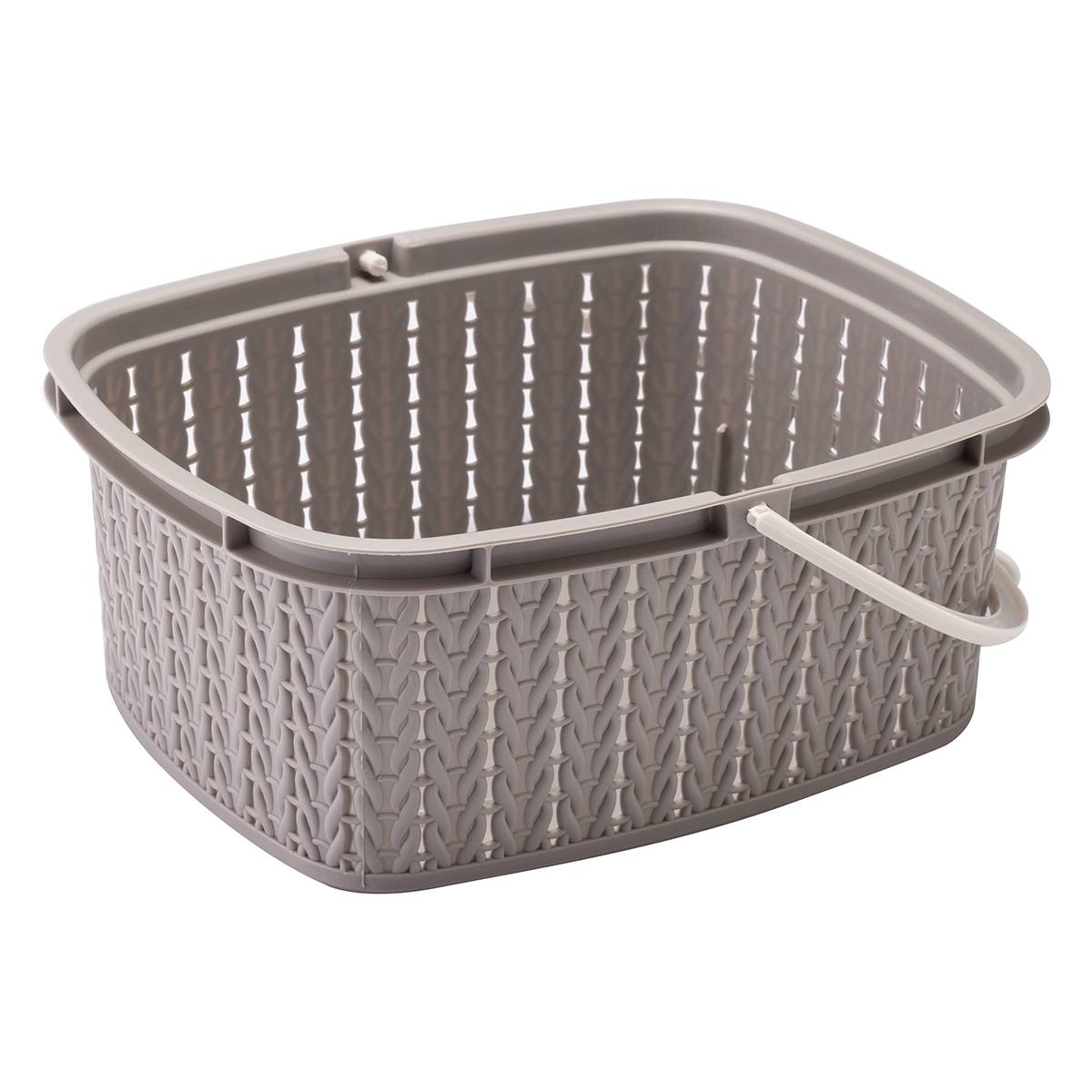 Cesto para Prendedor Trama Plas&uacute;til 21,5x17cm