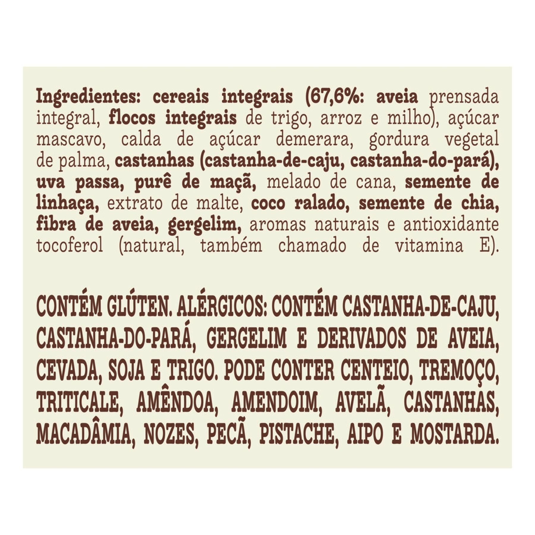 Granola Tradicional com Castanhas Brasileiras Mãe Terra Pacote 800g