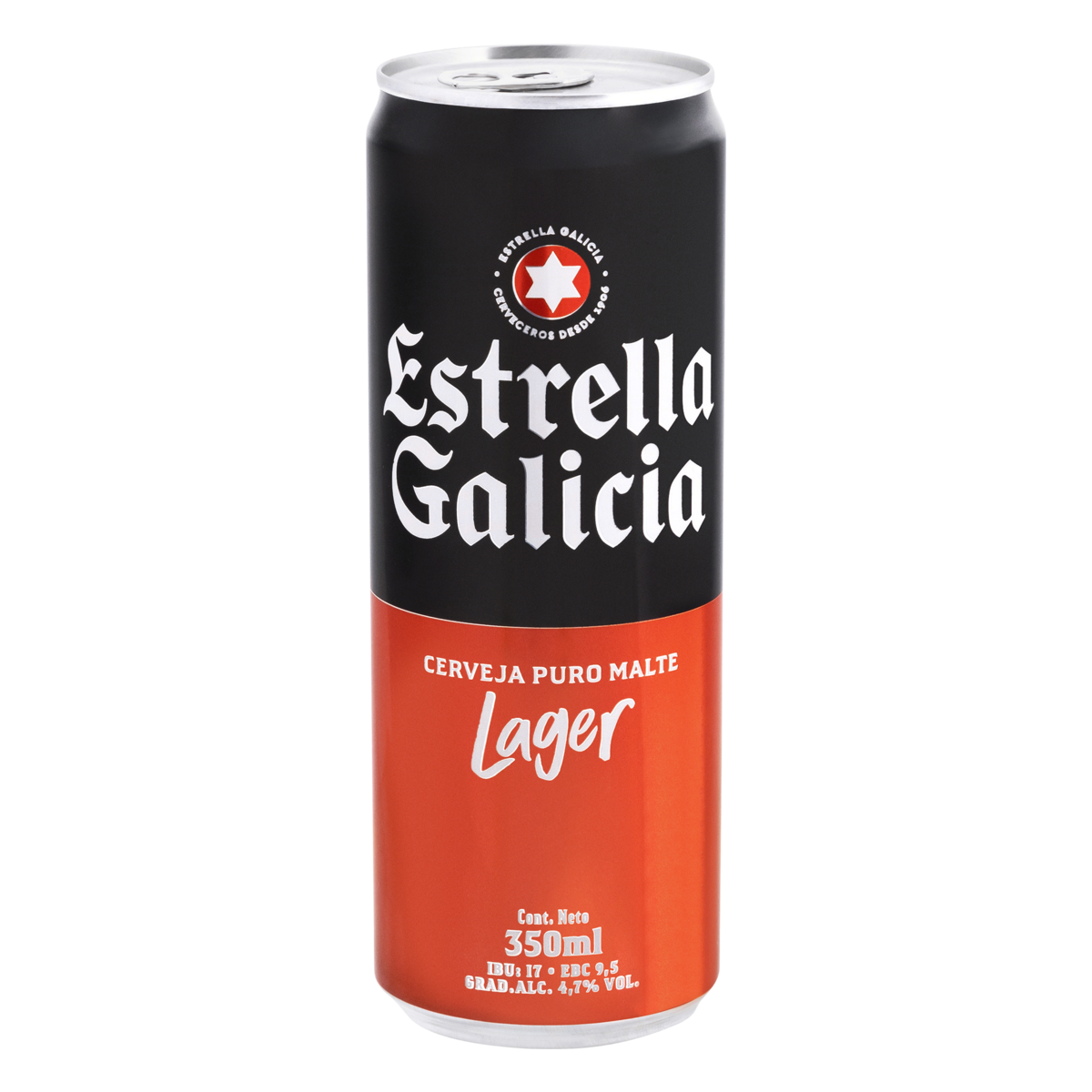 Cerveja Lager Puro Malte Estrella Galicia Lata 350ml