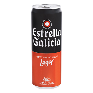Cerveja Lager Puro Malte Estrella Galicia Lata 350ml