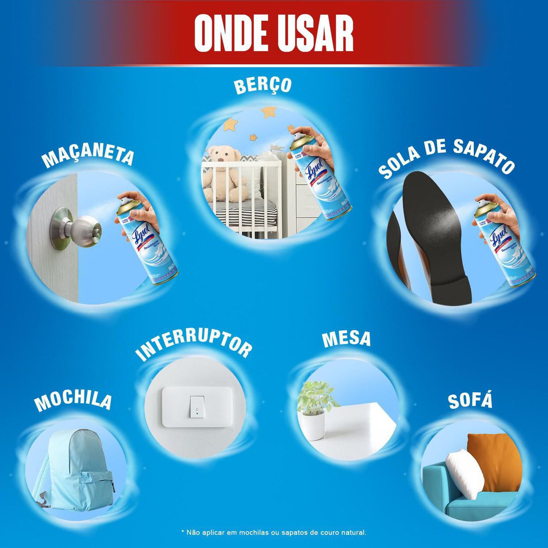Desinfetante Uso Geral Spray Pureza do Algodão Lysol Frasco 360ml