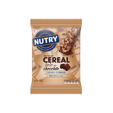 Barra Cereal Nutry Bolo Chocolate 66g