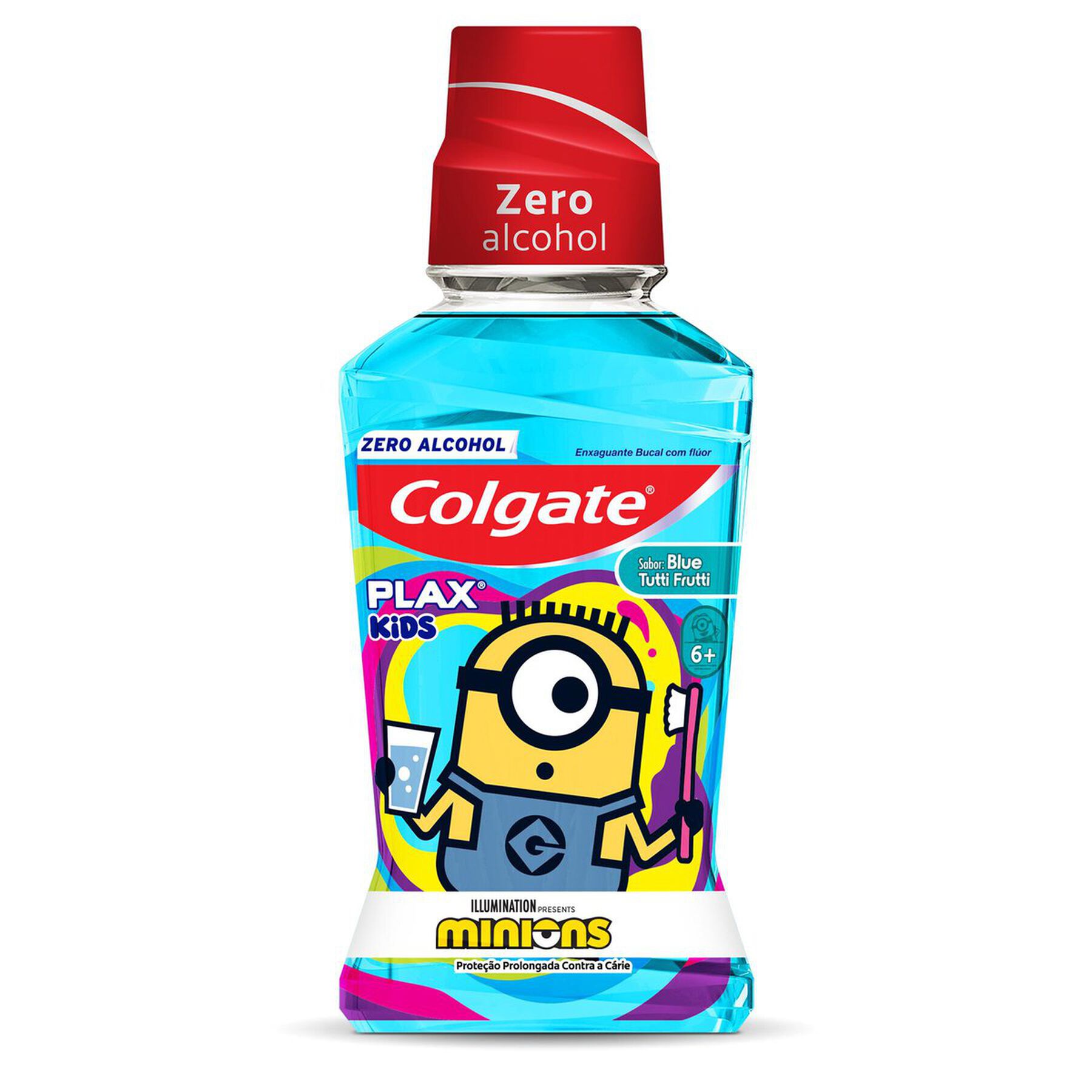 Enxaguante Bucal Zero &Aacute;lcool Tutti Frutti Minions Plax Kids Colgate Frasco 250ml&nbsp;&nbsp;