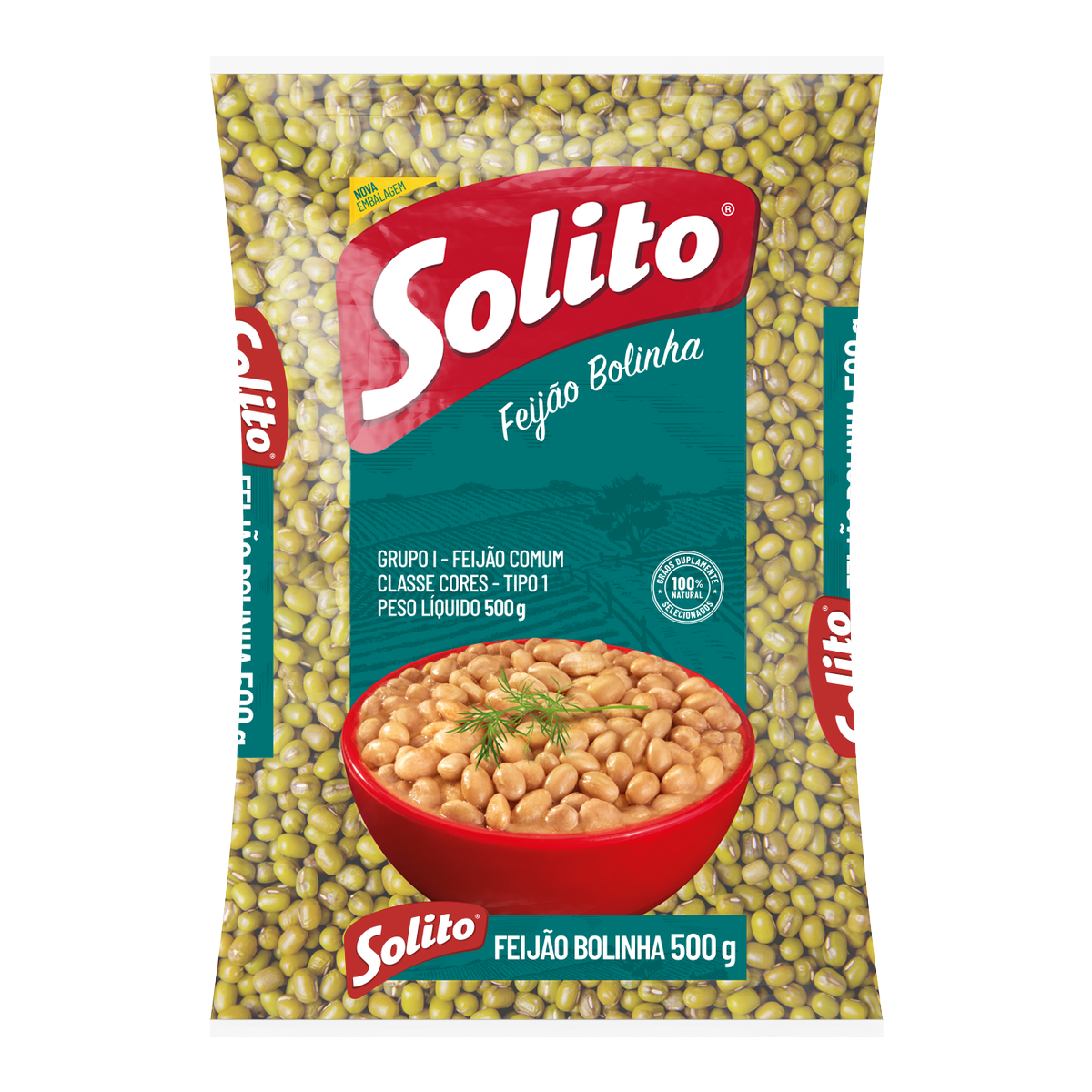 Feij&atilde;o Bolinha Tipo 1 Solito Pacote 500g