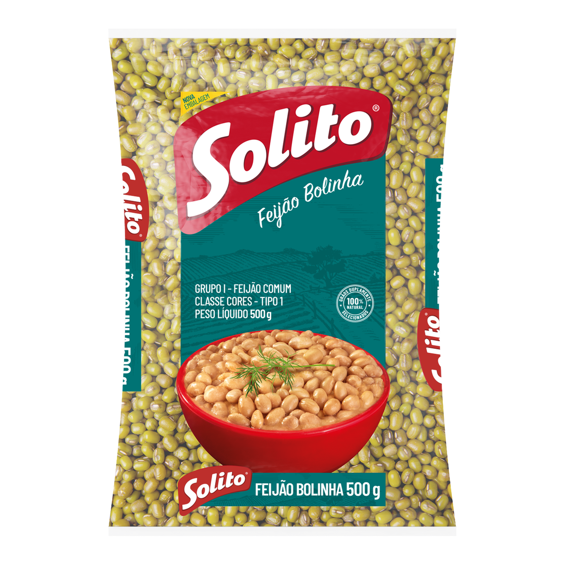Feij&atilde;o Bolinha Tipo 1 Solito Pacote 500g
