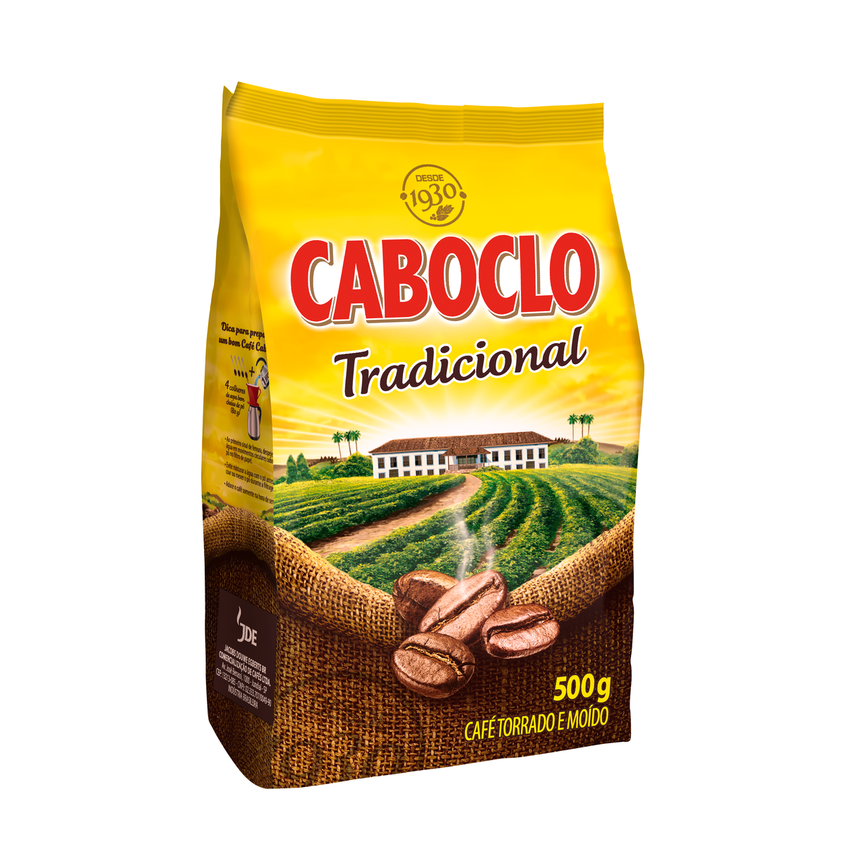 Caf&eacute; Torrado e Mo&iacute;do Tradicional Caboclo Pacote 500g