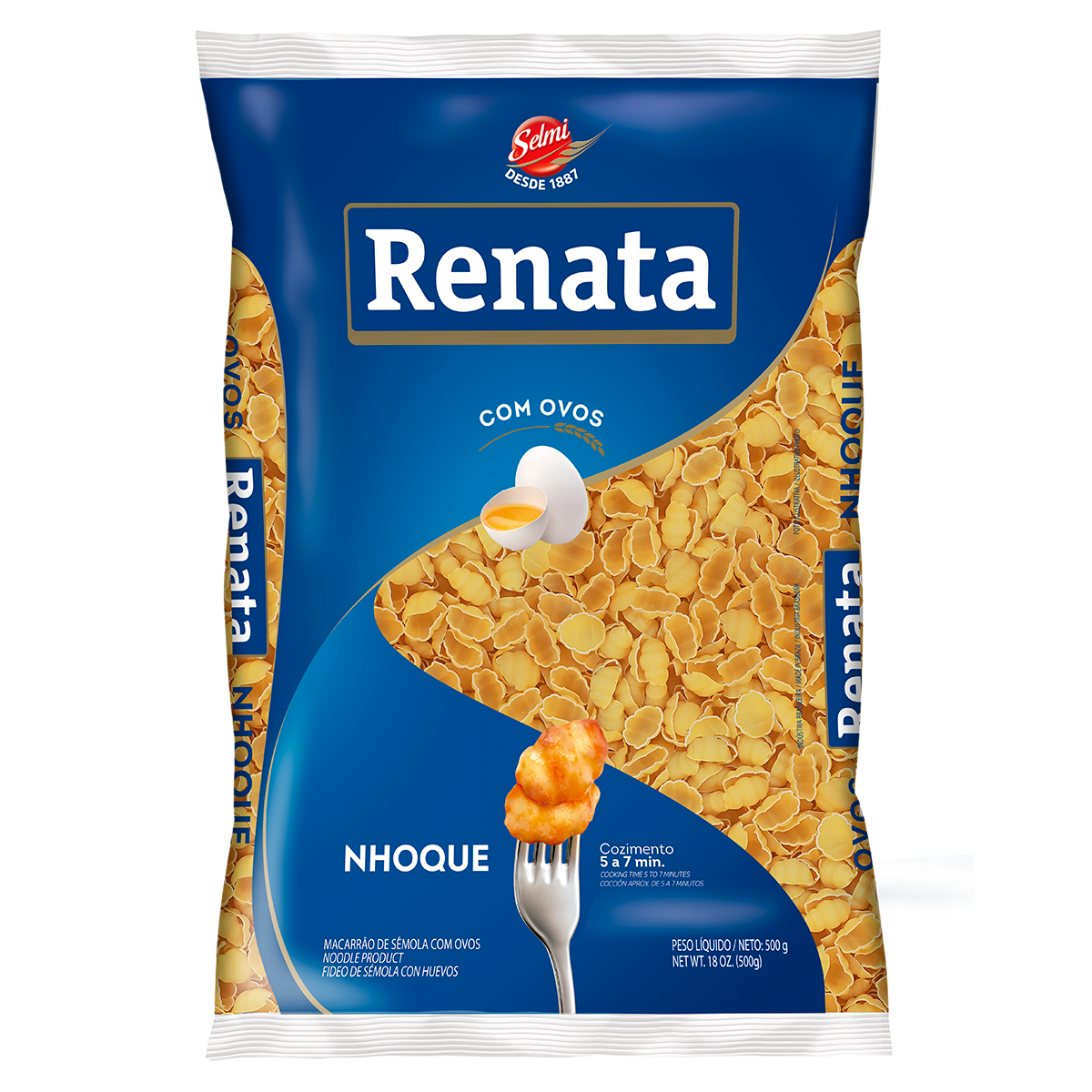 Macarr&atilde;o de S&ecirc;mola com Ovos Nhoque Renata Pacote 500g