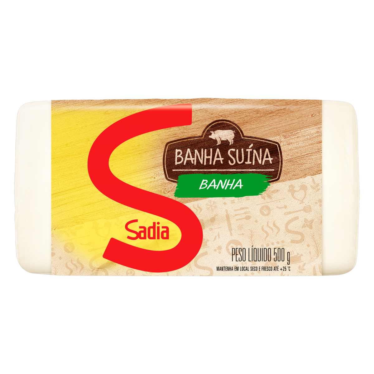 Banha Su&iacute;na Sadia Pacote 500g
