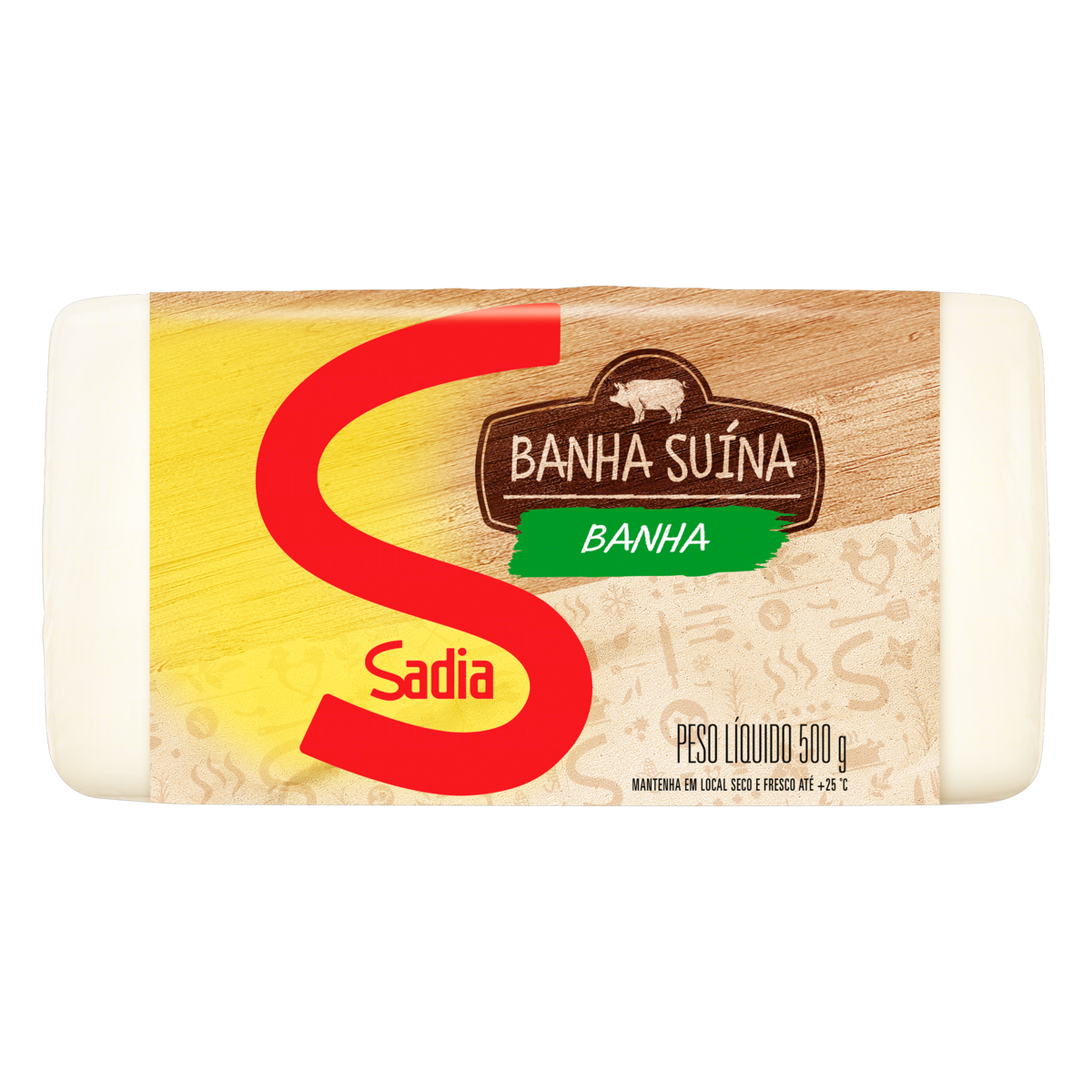 Banha Su&iacute;na Sadia Pacote 500g