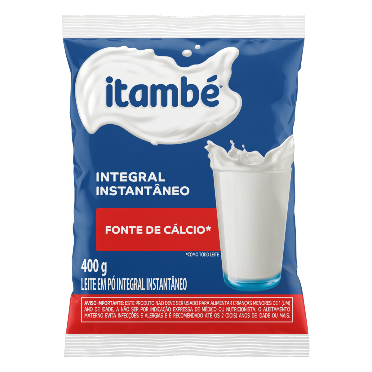 Leite em P&oacute; Instant&acirc;neo Integral Itamb&eacute; Pacote 400g