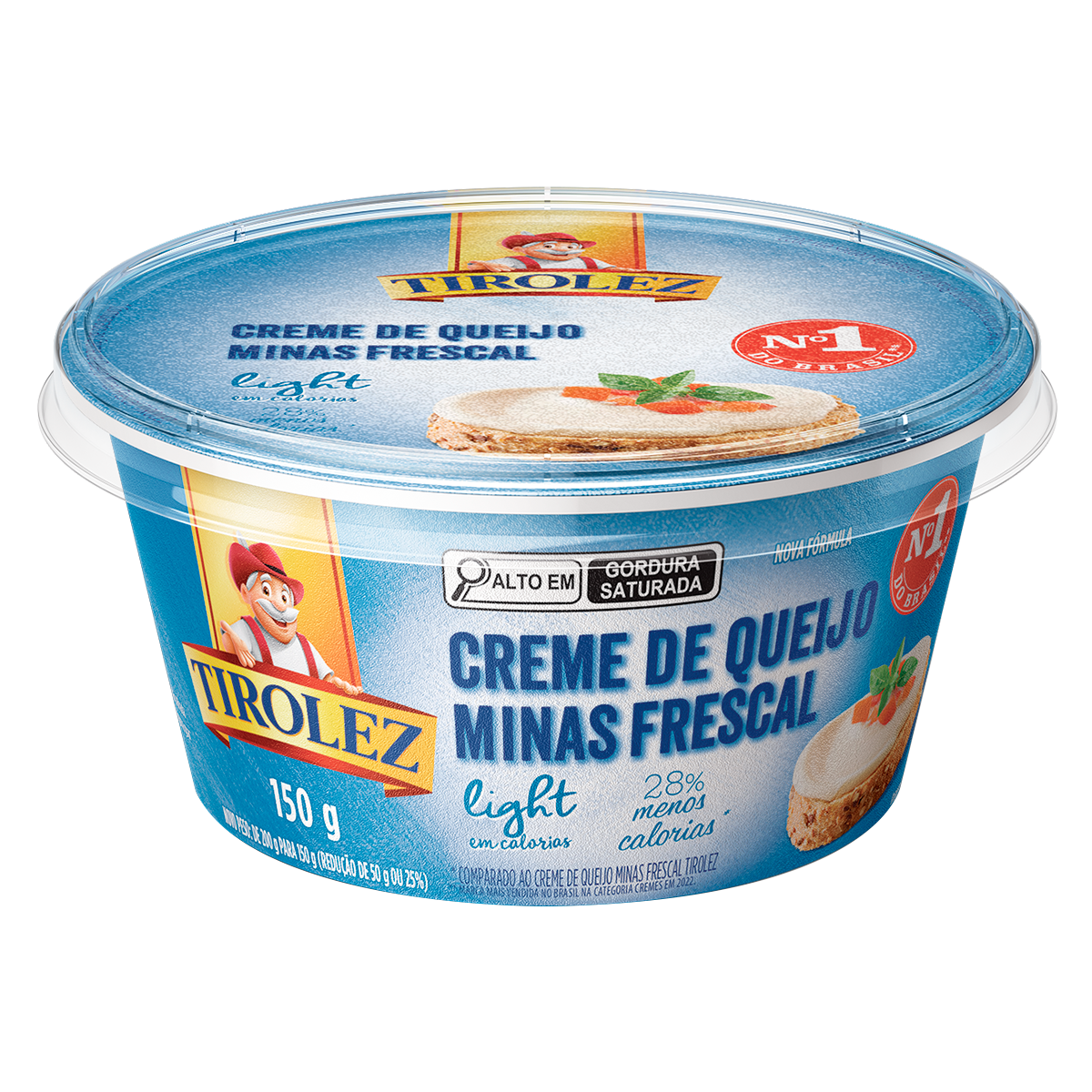 Creme de Queijo Minas Frescal Light Tirolez Pote 150g