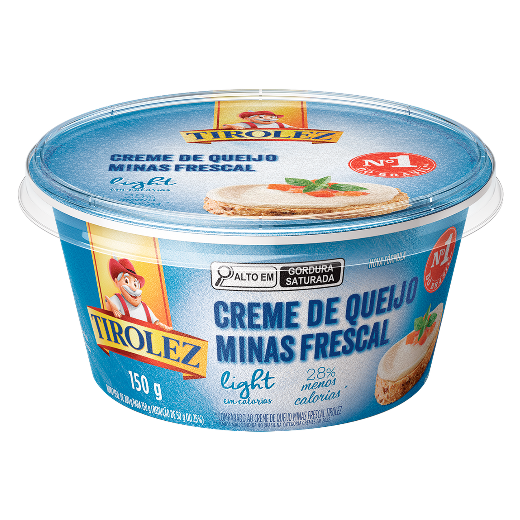 Creme de Queijo Minas Frescal Light Tirolez Pote 150g