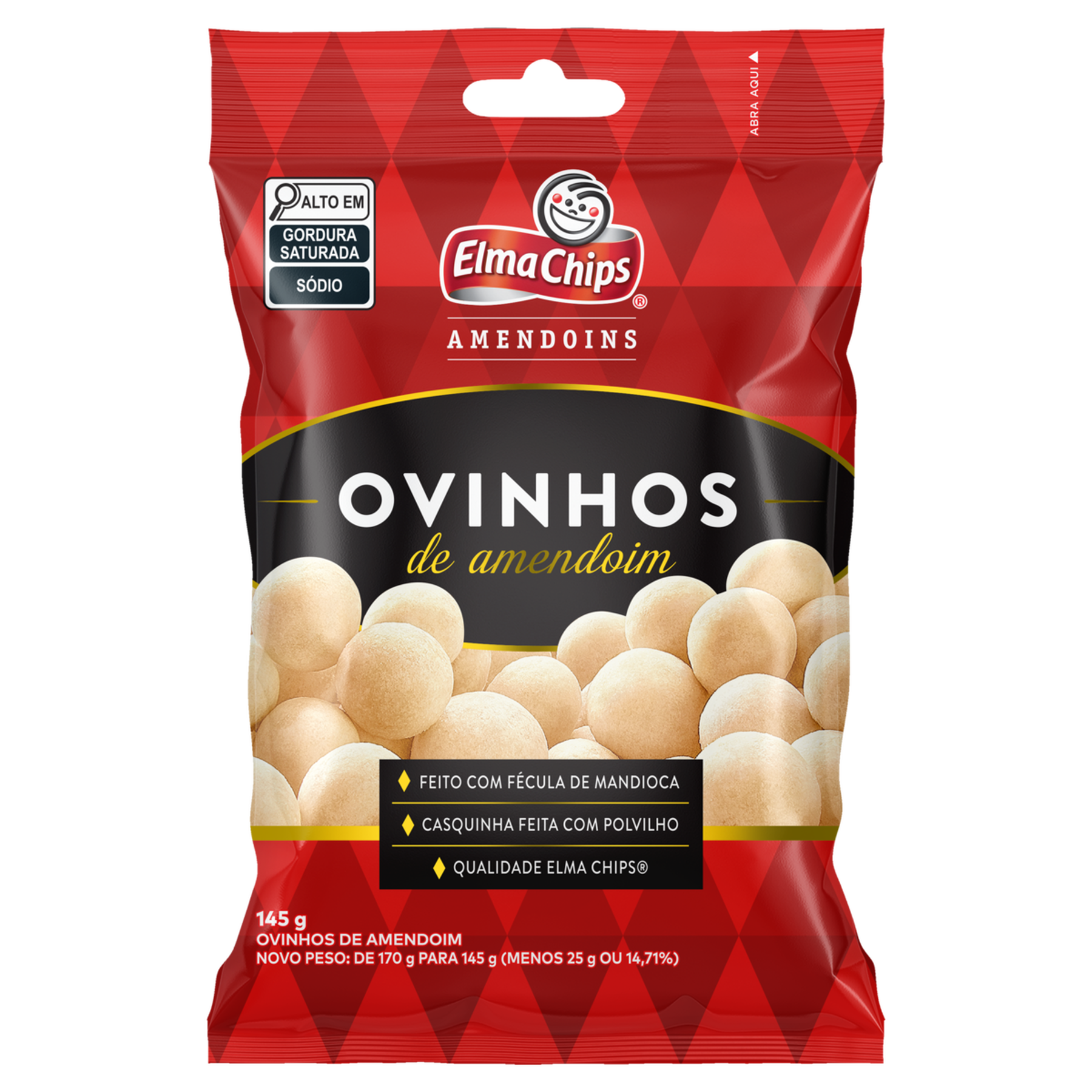 Ovinhos de Amendoim Elma Chips Pacote 145g
