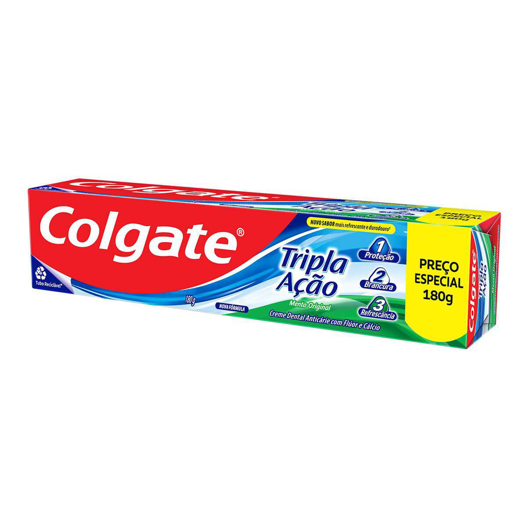 Creme Dental Menta Original Colgate Tripla Ação Caixa 180g - Embalagem Preço Especial