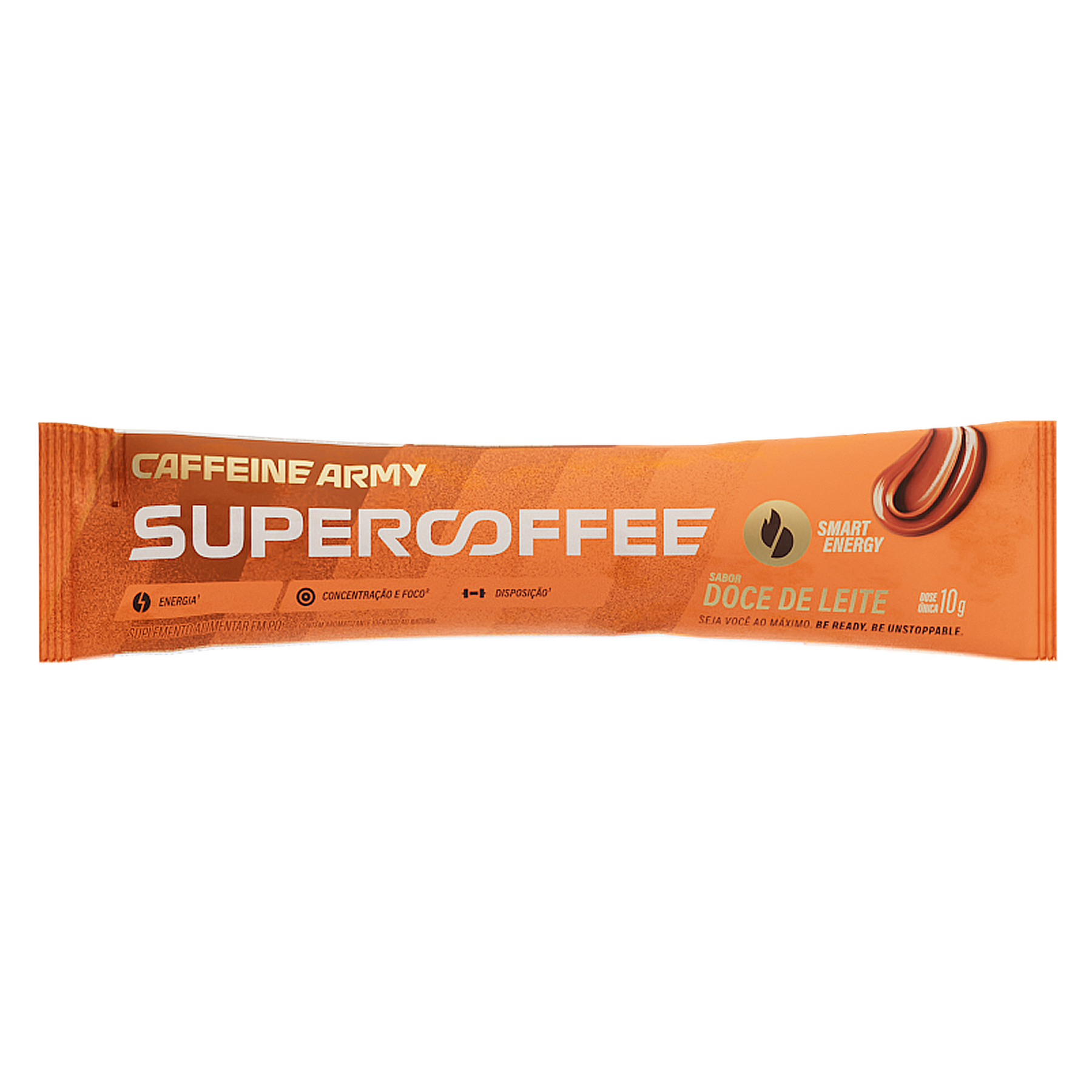 Suplemento P&oacute; Doce de Leite SuperCoffee Caffeine Army Sach&ecirc; 10g