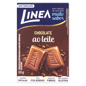 Chocolate Ao Leite Sem Açúcar Linea Caixa 30g