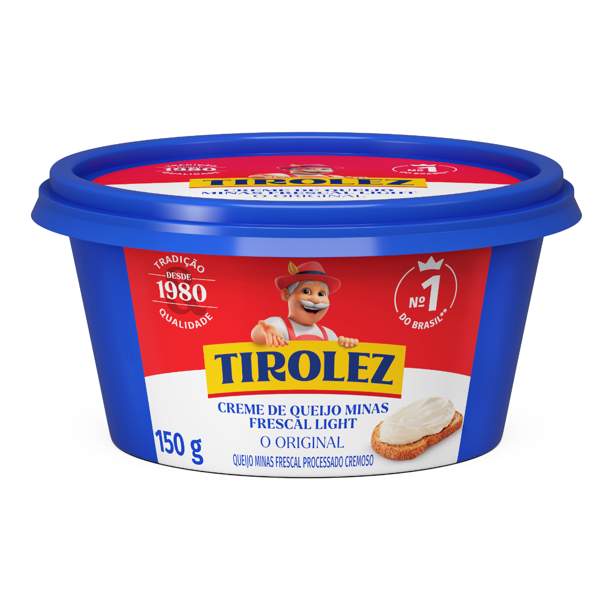 Creme de Queijo Minas Frescal Original Light Tirolez Pote 150g