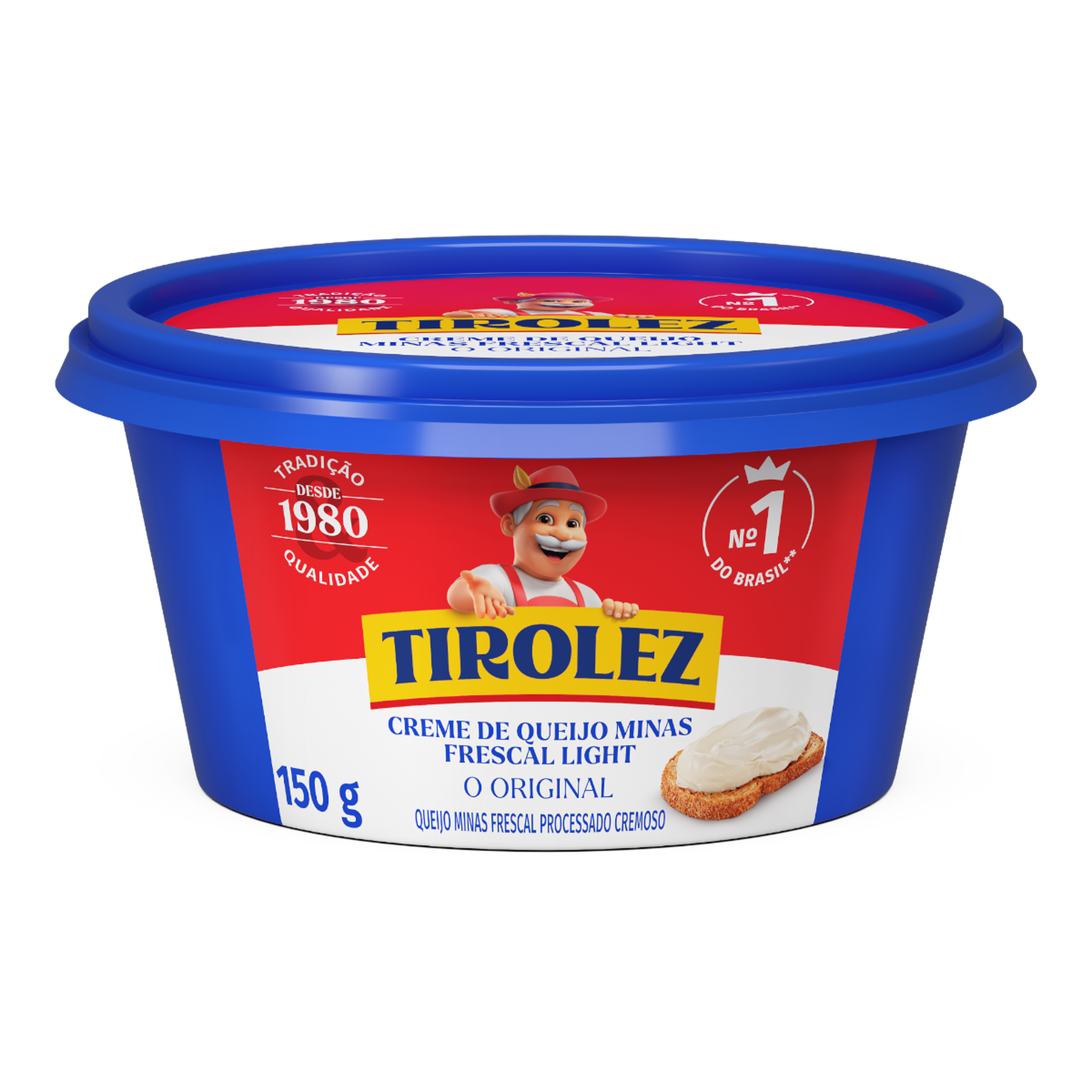 Creme de Queijo Minas Frescal Original Light Tirolez Pote 150g