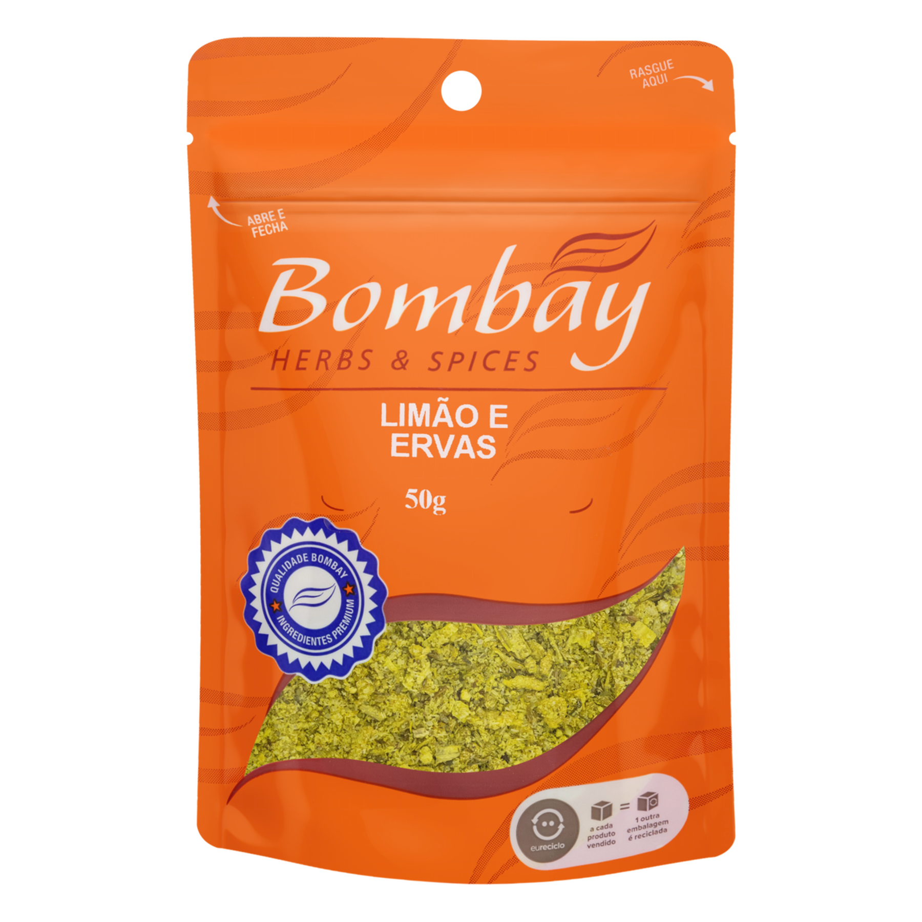 Lim&atilde;o e Ervas Bombay Pouch 50g