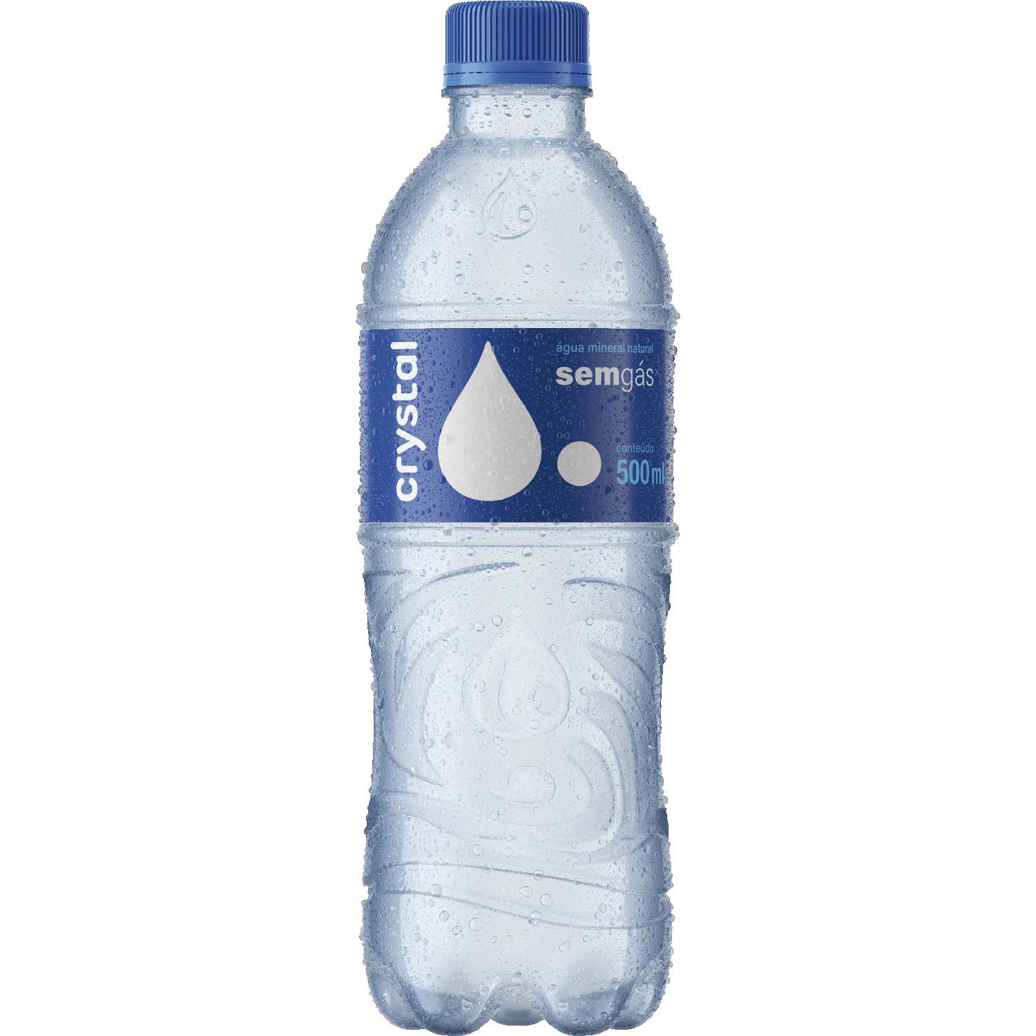 &Aacute;gua Mineral Natural sem G&aacute;s Crystal Garrafa 500ml