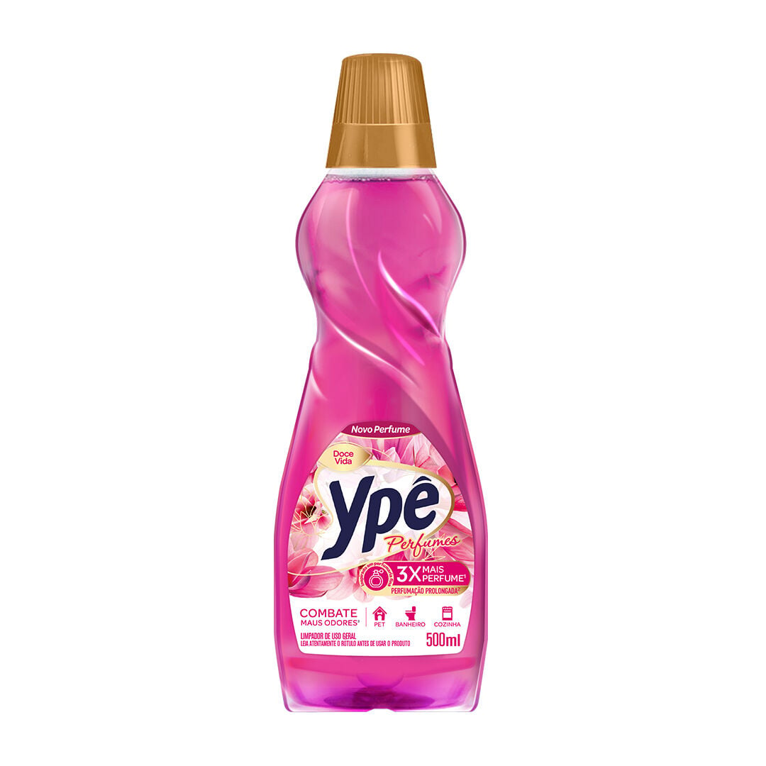Limpador Perfumado Doce Vida Yp&ecirc; Premium Frasco 500ml&nbsp;