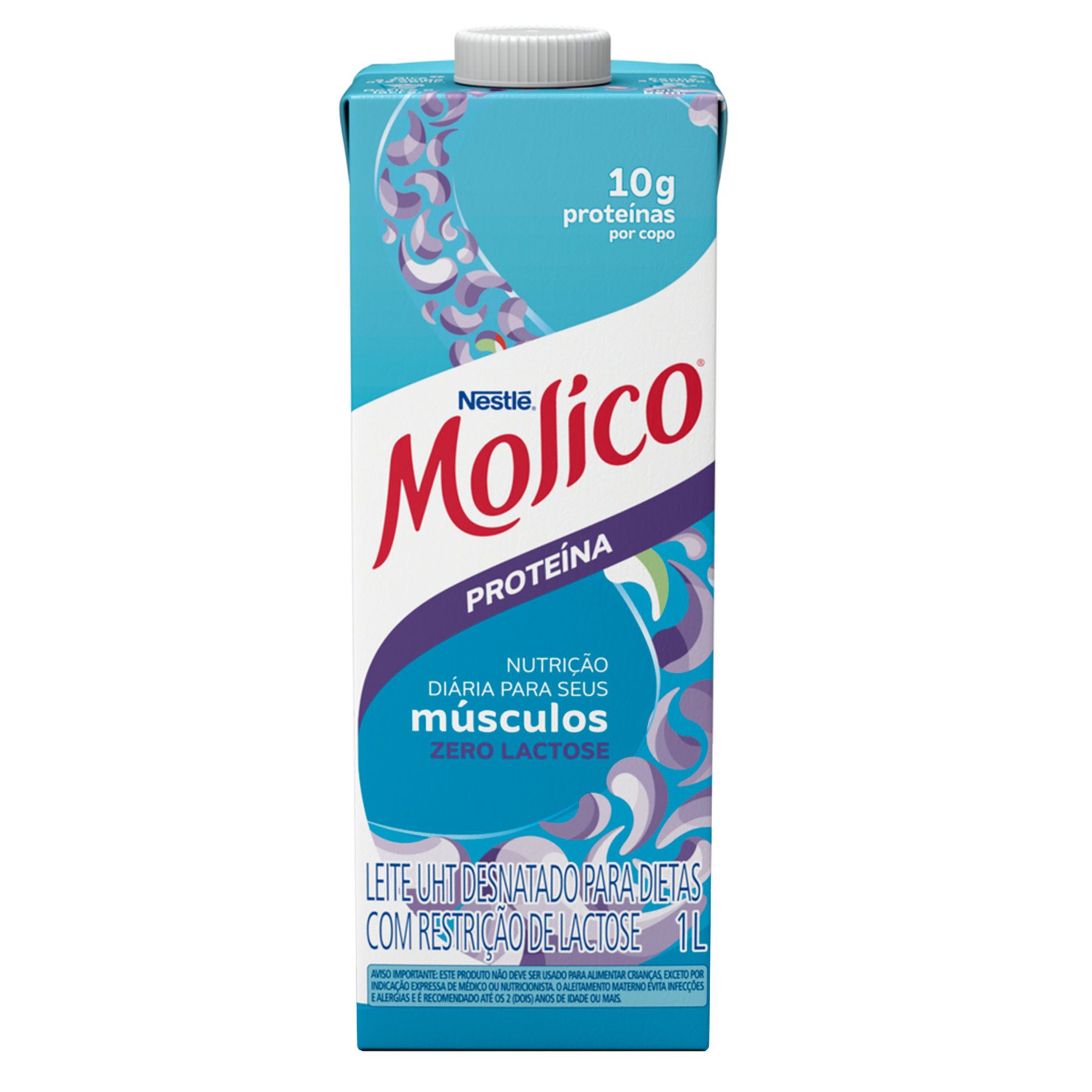 Leite UHT Desnatado Zero Lactose Proteína Molico Caixa 1l